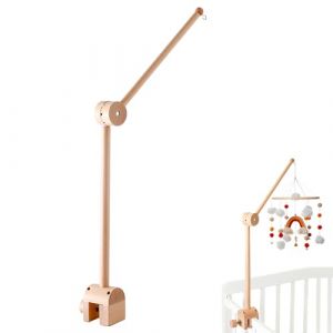 Mobile en bois pour lit de bébé - Pivotant à 360° - Support mobile en bois pour lit de bébé - Support mobile pour lit de bébé - Support mobile en bois pour lit de bébé - Carillon de lit (Snorkeling Sky, neuf)
