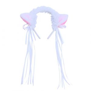 TINEASUR 2 Pcs Bandeau Oreilles De Chat &Agrave; Paillettes Cerceau De Cheveux En Dentelle Ruban De Dentelle Noire Bandeaux De Fille Oreilles En Peluche &Agrave; N&oelig;ud Noir Cerceau De (Sauxi, neuf)