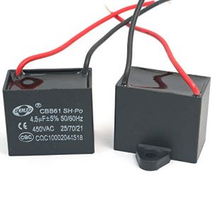 DollaTek 2Pcs CBB61 4.5uF 450V AC 50 / 60Hz Ventilateur Moteur en Courant Condensateur (DollaTek, neuf)