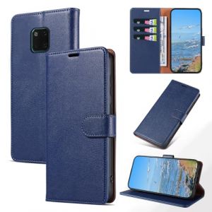 KKEIKO Coque pour Huawei Mate 20 Pro, Antichoc Magnetique Étui à Rabat avec Porte Cartes, Portefeuille Housse en Cuir PU Coque pour Huawei Mate 20 Pro, Bleu (KKEIKO, neuf)