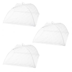 CONNECTION 3 Pièces Cloche Alimentaire Pliable Anti-Mouche 32 × 32 cm Cloche Alimentaire Anti Insectes Cloche Anti Mouche Capots Anti-Mouches en Maille pour Cuisines Extérieur Fruits Fêtes Barbecue (RUIH, neuf)