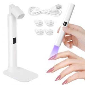 LOPHE Lampe UV Ongles Gel, Mini Lampe &agrave; Ongles LED UV 1W avec Support T&eacute;lescopique Petite Lampe UV Ongles Gel USB Portable Lampe UV Ongles Gel Lampe S&egrave;che-Ongles de Salon Parfait pour Toutes les Gels (Botoo, neuf)