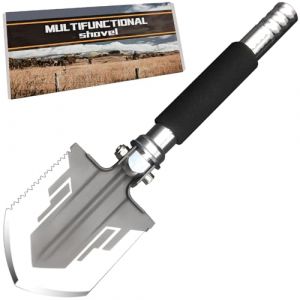 Goutime Pelle de Survie Pliante - Outil de Tranch&eacute;e en Acier &agrave; Haut Carbone, Portable pour Le Camping, la Chasse, la Randonn&eacute;e, la P&ecirc;che, Les Urgences Automobiles, Mini Pelle de Tranch&eacute;e (Goutime Euro, neuf)