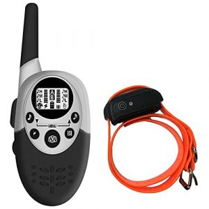 LILOVE Anti Barking Dispositif avec Télécommande, 1000m Étanche Dog Trainer Collier À Distance Rechargeable Anti Aboiement Collier De Dressage De Contrôle Dispositif (2) (LIZHANG, neuf)