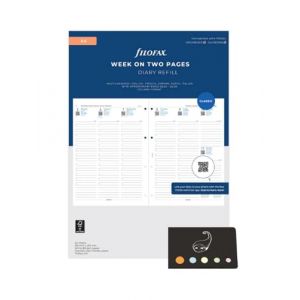 Blumie Shop Filo Recharge Civile 2026 Verticale A4 Français 1 Semaine Sur 2 Pages Compatible Avec Filofax + 1 Index Adhésif Blumie (A4) (Blumie Shop, neuf)
