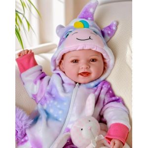 BABESIDE Poup&eacute;e Fille de 43 cm - R&eacute;aliste Poupon B&eacute;b&eacute;, Jouet pour Enfant - Reborn Poupee Corps Mou - Accessoire Sucette Biberon - Cadeau Enfant Jouet 2 3 Ans (SIDE-baby, neuf)