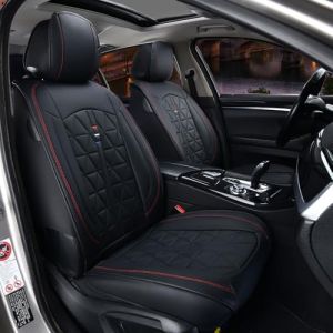 Chifeng Housses de Si&egrave;ge Auto Avant 2 Pi&egrave;ces Similicuir Confortable Imperm&eacute;able Respirant Noir pour Citro&euml;n C3 Aircross C3 Picasso C4 Cactus C6 DS4 DS5 (Chemu Auto, neuf)