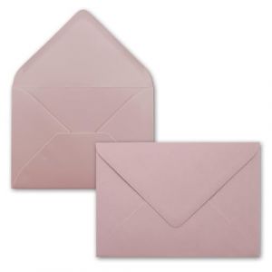 Enveloppes en rose ancienne - Lot de 25 enveloppes au format C5 (22,0 x 15,4 cm) avec colle humide sans fen&ecirc;tre - Pour No&euml;l, cartes de v&oelig;ux - S&eacute;rie FarbenFroh (GUSTAV NEUSER GmbH, neuf)