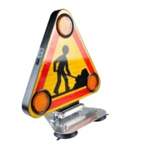 LEDWORK TRIFLASH DE TOIT RECHARGEABLE PLATINE INOX SUR BASE MAGNETIQUE SANS FIL (EQUIP' PRO, neuf)