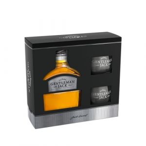 Jack Daniel's Gentleman Jack Tennessee Whiskey 40% With 2 Glasses 0.7 L (delicando, neuf)