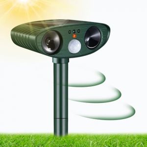 Répulsif Chat Ultrason, Répulsif Chat Exterieur, Répulsif pour Chats Solaire, répulsif à ultrasons avec Détecteur de Mouvement pour Jardin Cour Contre Les Chats Chiens Oiseaux Renards Rats (EU PARNUO, neuf)
