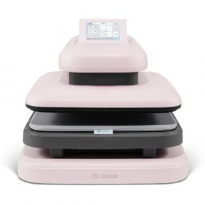 LOKLiK ImPress Auto Heat Press 2 - Presse à transfert automatique pour personnaliser des t-shirts, pulls, couvertures, serviettes, sacs et autres textiles (Rose) (LOKLiK Europe, neuf)