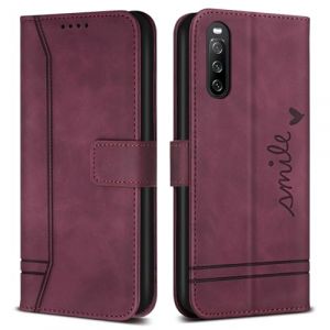Bravoday Coque pour Sony Xperia 10 V/Sony Xperia 10 V, Etui Cuir avec Magnetique, Flip Pochette Housse pour Sony Xperia 10 V/Sony Xperia 10 V, Vin Rouge (Bravoday, neuf)