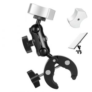 support de montage de galerie de toit - Fixation d'échelle de camping-car - Collier de serrage réglable à 2 axes à 360° - Pour antenne satellite Starlink Mini - Non compatible avec la nouvelle version (RC GearPro Direct, neuf)