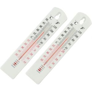 2 Pi&egrave;ces Thermom&egrave;tre Mural Pour Int&eacute;rieur Et Ext&eacute;rieur, Jauge De Temp&eacute;rature Int&eacute;rieure Murale, Thermom&egrave;tre D'ambiance, Temp&eacute;rature M&eacute;t&eacute;o Ext&eacute;rieure Int&eacute;rieure Pour Bureaux, Maisons, Serres (bainany, neuf)