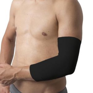 Beman - 554 Coudi&egrave;re en laine m&eacute;rinos thermique, coude pour coude pour tendinite, &eacute;picondylite bande de compression, attelle coude, r&eacute;chauffeur coude, unisexe (noir, 3 circonf&eacute;rence coude 3237 cm) (GSC Brand's Services, neuf)