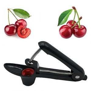 Dénoyauteur à Cerises Dénoyauteurs de Cerise et Olives Avec Silicone Souple Qualité Alimentaire Acier Inoxydable Pour Un Retrait Rapide des Pierres Fruits Faire la Confiture Gelée(Noir) (SWEET WEEKENDS LIMITED, neuf)