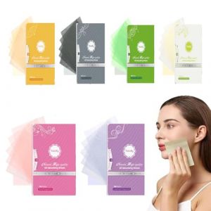 GHPKOTW 600 Pièces Papiers Facial pour Absorber l'huile du Visage, Naturelle Absorbant Visage Faciale Absorbantes D'Huile Matifiant Visage,Papier buvard Pour les soins de la peau grasse, Papier buvard (ZBr4469, neuf)