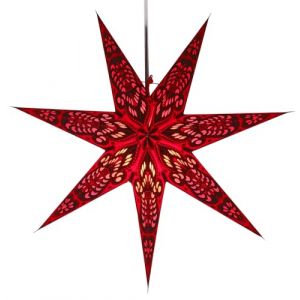 GURU SHOP Étoile de Papier Lumineuse de L`Avent Pliable, étoile de Noël 60 cm - Menora 7 Bordaux, Étoiles en Papier - Multicolores (Guru Shop, neuf)