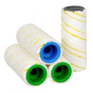 4 Pi&egrave;ces Rouleaux De Rechange Pour K&auml;rcher FC7 FC5 FC3D FC3, Remplacement des Rouleaux Pour K&auml;rcher EWM 2 Sans Fil, Brosse Accessoire 2.055-006.0 (Jaune) (RAINTEC, neuf)