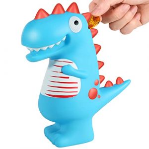Tirelire Enfant Dinosaure Originale pour Fille et Gar&ccedil;on - Design D&eacute;coratif pour Chambre, Cadeau pour B&eacute;b&eacute; (Bleu) (ALAMHI, neuf)