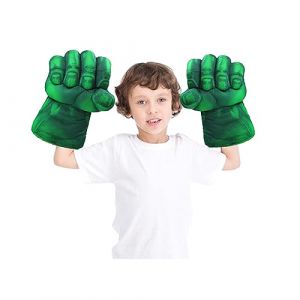 Gant de Superhero, Enfants Gants de Peluche Doux Main Super Héros Poing Jouet, Superhero pour garçon Fille Noël Halloween Cadeau d'anniversaire (Fashion Sky1, neuf)