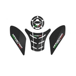 SQNYDH Autocollant De Protection De Réservoir Latéral De Moto pour Ducati Monster 797 821 1200 Evo Autocollant de réservoir de Carburant(Couleur 2) (xinyushangmaox, neuf)