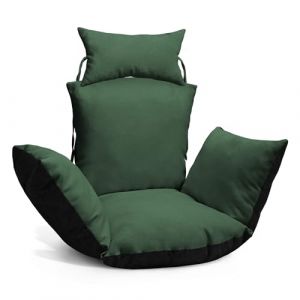 MG Design Coussin pour Fauteuil Oeuf Suspendu - en Tissu Durable, avec Rembourrage Doux, avec Appui-tête et ficelles pour Attacher - Coussin pour balancelle de Jardin, Chaise Suspendue (MGDESIGN, neuf)