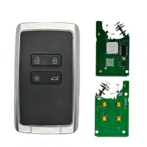 pour Renault Coque pour Cl&eacute; Sportage &eacute;tui Key Shell 4 Boutons Remplacement Cl&eacute; De Voiture Shell pour Renault Megane 4 Talisman 5 Espace 5 Kadjar 4A NCF29xM Chip 433MHz KR5IK4CH-01 (car key, neuf)