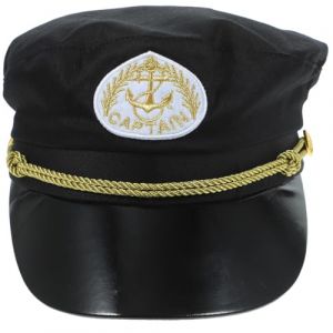 Mikikit Chapeau de Capitaine Marin Garçon Fille Noir Coton Casquette de Costume Sailor pour Fête Cosplay et Spectacle Accessoire Décoratif pour Déguisement (Famidago, neuf)