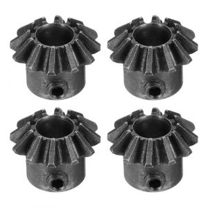 QUARKZMAN 4pcs Engrenage Conique 1,5 Module 1:1 Réduction Taux 12t 8mm Trou Dia Engrenage Conique Pignon Engrenage Laiton, 90 Degrés Direction Engrenage pour Matériel Mécanique Rotation (QUARKZMAN, neuf)