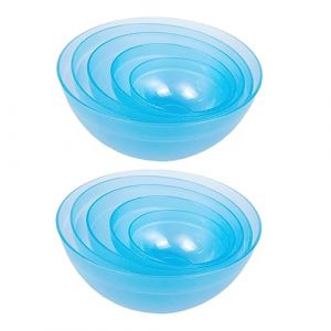 OATIPHO Lot De 10 Bols &agrave; M&eacute;langer Pour Masque Facial Spa Diy, Plastique Solide, Taille Moyenne, Usage Cosm&eacute;tique Professionnel, Outils Multifonctions Pour Soins De Beaut&eacute; Visage, Couleurs Al&eacute;atoires (Tsun Ki-sung, neuf)