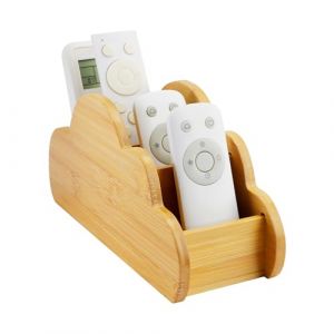 HAOTIAN-X Support de t&eacute;l&eacute;commande en bois pour canap&eacute;, support de t&eacute;l&eacute;commande Cloud TV avec 4 compartiments, porte-stylo de bureau, bo&icirc;te de rangement pour la maison, le bureau, la table de chevet (yunchengjingjijishukaifaquzhaojunkejiyouxiangongsi, neuf