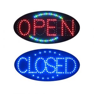 Panneau Ouvert À LED 24 X 48 Cm, Panneau Ouvert À LED Super Lumineux, Flash Ouvert/Flash Fermé/lumière Fixe 3 Modes, Haute Visibilité Et Luminosité, Faible Consommation D'énergie, (wupingpingshangdian, neuf)