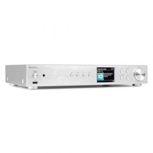 Audizio Adria Radio Internet Wi-FI avec Bluetooth - Alu, avec Fonction Réveil, Radio Dab+ et Tuner FM, 28 000 Stations Radio, Spotify Connect®, Idéale pour Écouter Vos Radios Préférées (Sono Matériel, neuf)