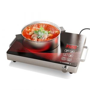 Gveyajo Plaque de Cuisson Électrique 1 Feu 3500W, Portable, Vitrocéramique, Minuterie 180 min, 4 Modes, Affichage Watt, Pour Camping & Maison (Gveyajo Appliance, neuf)