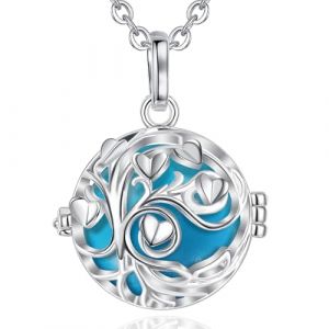 AEONSLOVE Bola de Grossesse, Collier Bola Grossesse pour Maman Pendentif Arbre de Vie Cage avec Boule Sonore pour Amoureux des Chats Joujou de Bébé Clochette des Anges (Aeonslove, neuf)