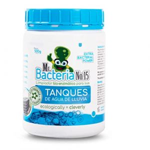Mr. Bacteria No. 15 Nettoyant enzymatique pour Vos resevoirs d’Eau de Pluie, Produit nettoyant pour réservoir d'eau et Baril Deau de Pluie, nettoie l'eau 500 g – 1 pièce (EXPORT TEAM, neuf)