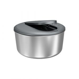 Zyliss Essoreuse &agrave; Salade Inox Swift Dry Petite 3.5L, Technologie AquaVent, Saladier, Base antid&eacute;rapante, M&eacute;canisme de pompe, Bouton d'arr&ecirc;t, Sans BPA, Compatible lave-vaisselle, Acier inoxydable (DK Household Brands FR, neuf)