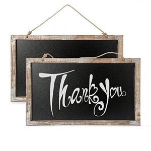 BESTOOL Lot de 2 Tableaux Noirs de Craie - D&eacute;coration, Tableau d'&Eacute;criture, Planche Murale pour Enfants, Bois pour Signes de Mariage Rustique (27 * 45 cm) (BESTOOL-FR, neuf)