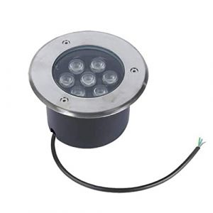 WZYJLyds Spot LED Ext&eacute;rieur Encastrable Spot encastrable au sol IP67 etanche lumi&egrave;res enterr&eacute;es &eacute;clairage encastr&eacute; pour Jardin Pelouse Terrasse Chemin Bain, Acier Inoxydable(Warm White light,7W) (AMZFR（品牌已备案）, neuf)