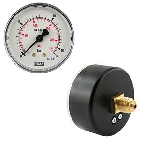 Fittingstore - Manomètre horizontal Ø 40, 50, 63 mm, classe 2.5, convient également pour le vide (pression : 0-10 bar, diamètre : 50 mm) (fittingstore, neuf)