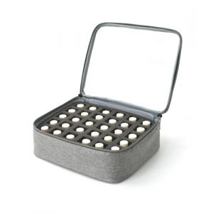 Rangement Vernis A Ongle,Rangement Onglerie Trousse de rangement for vernis &agrave; ongles, 30 flacons, grande trousse maquillage portable multicolore, pouvant contenir jusqu'&agrave; 40 (15 ml)(Gray) (xinnruishangmaohang, neuf)