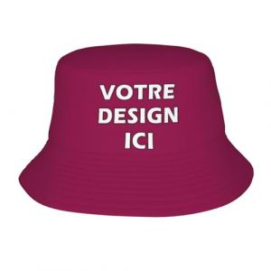 ROHBVMN Casquette Personnalisable Bob personnalis&eacute;e Chapeau de P&ecirc;cheur personnalis&eacute; &ndash; Casquettes Votre Propre Casquette, Chapeau de Soleil en Coton Anti-UV personnalis&eacute;e en Gros pour Hommes & Femmes (Magasin sur Mesure 2025 Fr, neuf)