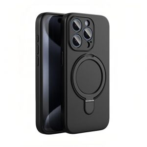 Rokmym Coque en Silicone Liquide Compatible avec iPhone 14 Plus avec Anneau de Support magn&eacute;tique &Eacute;tui Anti-Rayures avec Douce Microfiber pour iPhone 14 Plus 6,7 Pouces,Noir (Rembcom, neuf)