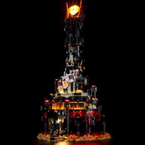 MENZAVA Kit d'&eacute;clairage LED Compatible avec LEGO 10333 Le Seigneur des Anneaux : Barad-d&ucirc;r Icons - Jeu de lumi&egrave;re pour Mod&egrave;le de Blocs de Construction (Mod&egrave;le Non Inclus) (MENZAVA-FR, neuf)