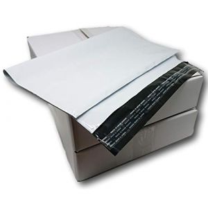 Lot de 500 Enveloppes plastique blanches opaques A3 350 x 450 mm,pochettes d'expédition 35x45 cm 60 microns. Enveloppe fine 22g, légère, solide, inviolable et imperméable. (solutions-imprimerie, neuf)