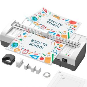 Ablemark Plastifieuse A4, Thermique et Froid Machine à Plastifier avec 20 Feuille plastifieuse pour A4 A5 A6, 12in1 Plastifieuse avec Papier Massicot et Arrondisseur D'angle pour École Bureau Famille (Liyuanshengxin, neuf)