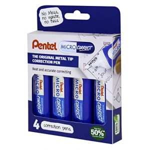 Pentel Micro Correct Correcteur liquide Pochette de 4 (Import Royaume Uni) (OMGHC., neuf)