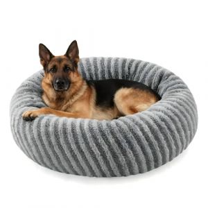 Pawk Panier pour Chien Grande Taille, Panier Chien Dehoussable Lavable, Lit pour Chat Moelleux Granul&eacute;s de Remplissage et Mousse &agrave; M&eacute;moire de Forme, Coussin Antid&eacute;rapant, 91x91x25cm (Topets-EU, neuf)